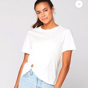 Threads 4 Thought Tillie White Knotted Tee Shirt